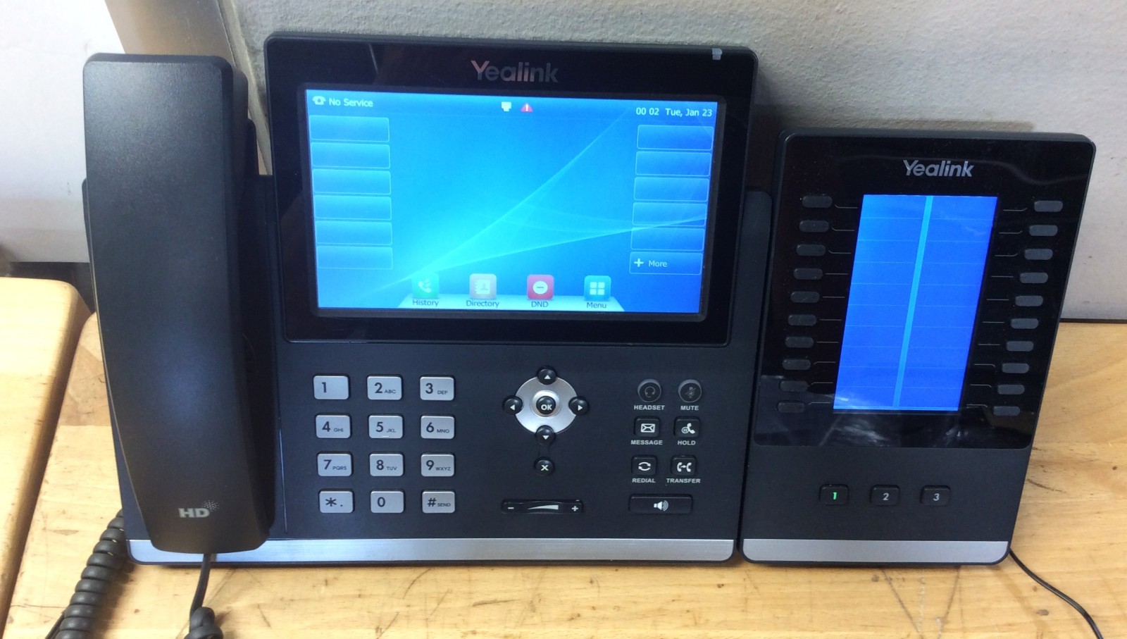 Yealink SIP-T48U Ultra-Elegant Gigabit IP Phone & EXP43 w/ PS – No Stands