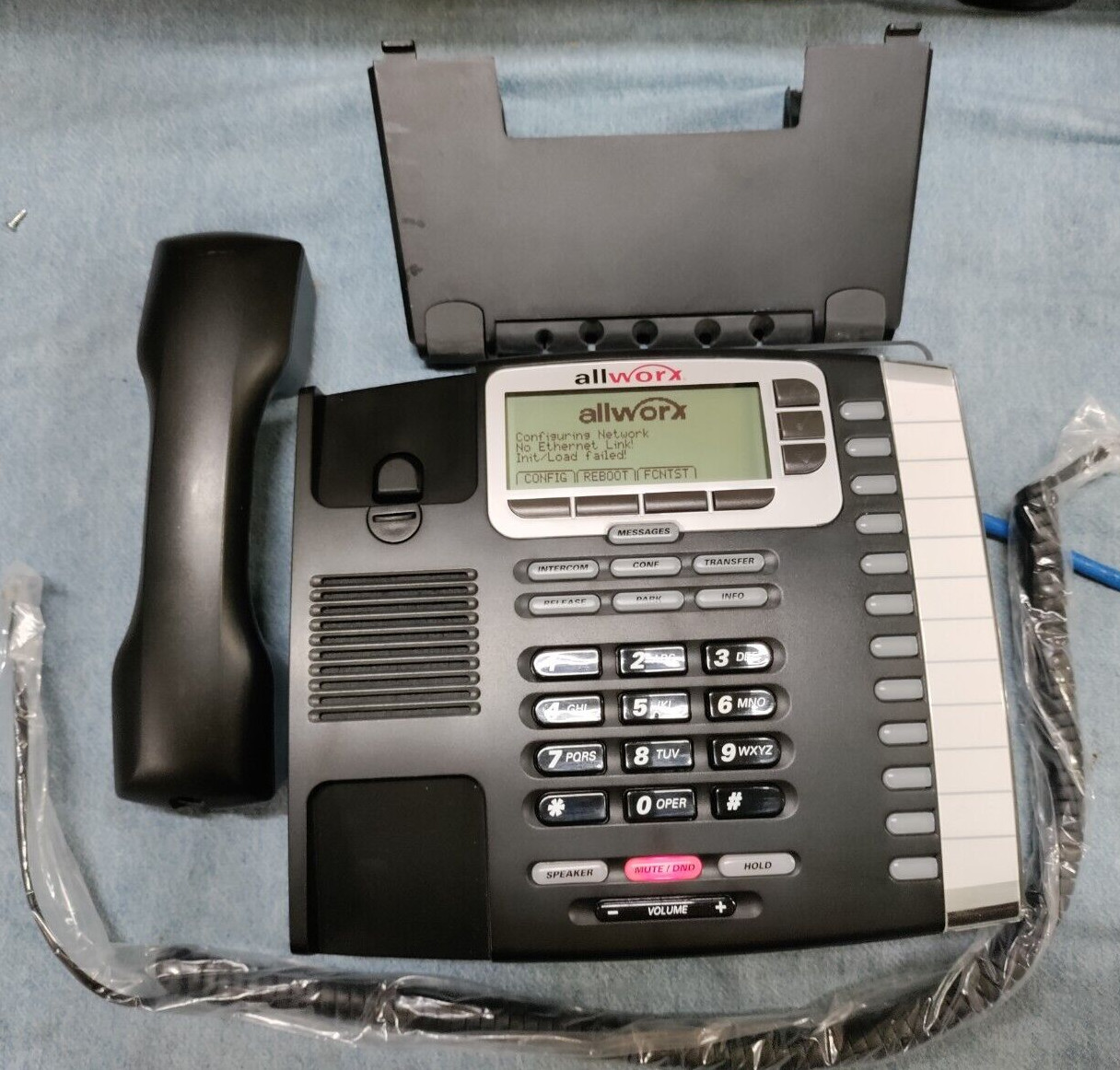 Allworx 9212 Voip IP desk set tested defaulted w/stand handset desi’s coil cord