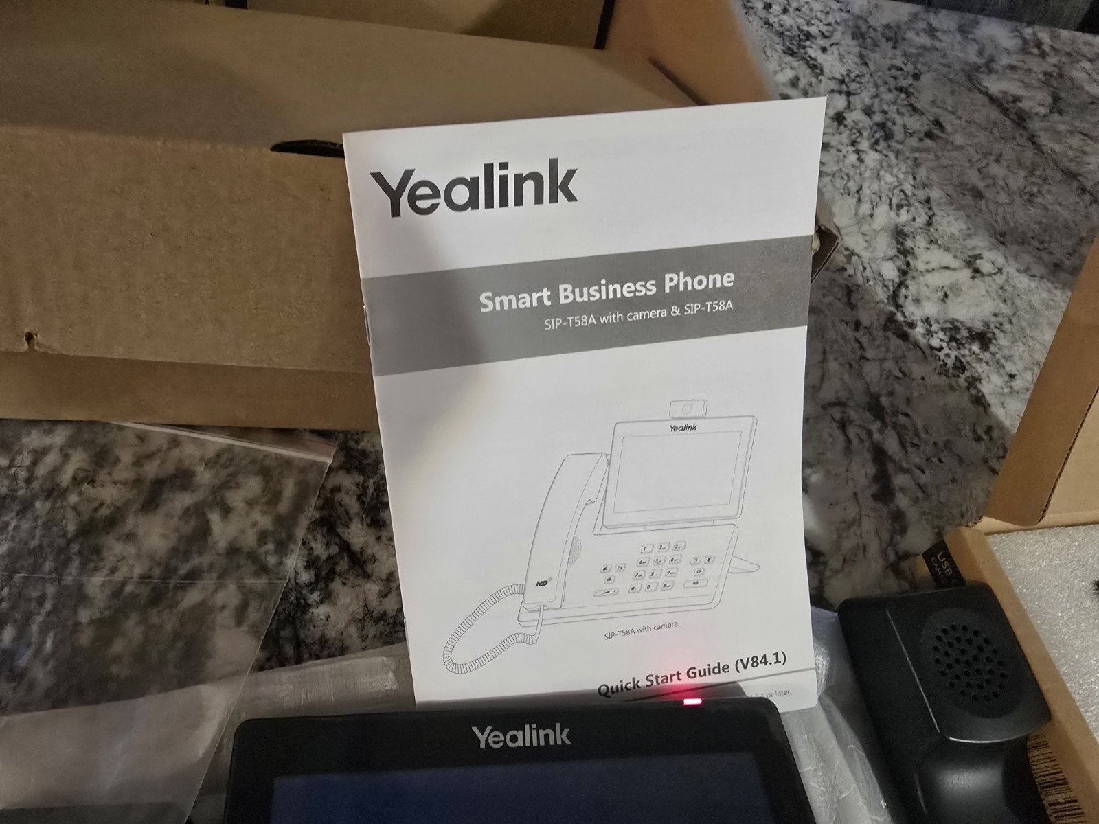 Yealink HD Android IP Phone with camera SIP-T58A NEW! Open Box