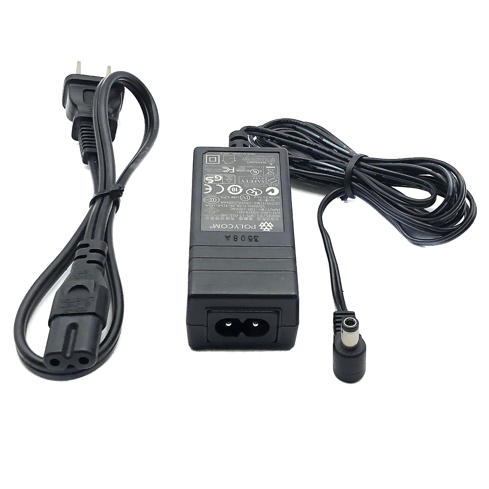 Genuine Polycom AC Power Adapter 24V 0.5A for Polycom CX600 IP Conference Phone