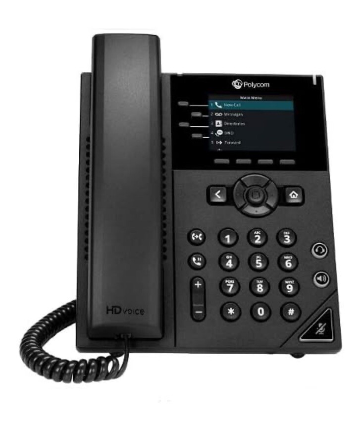 Polycom VVX 250 Business IP Desk Phone with Color Display – Four Lines