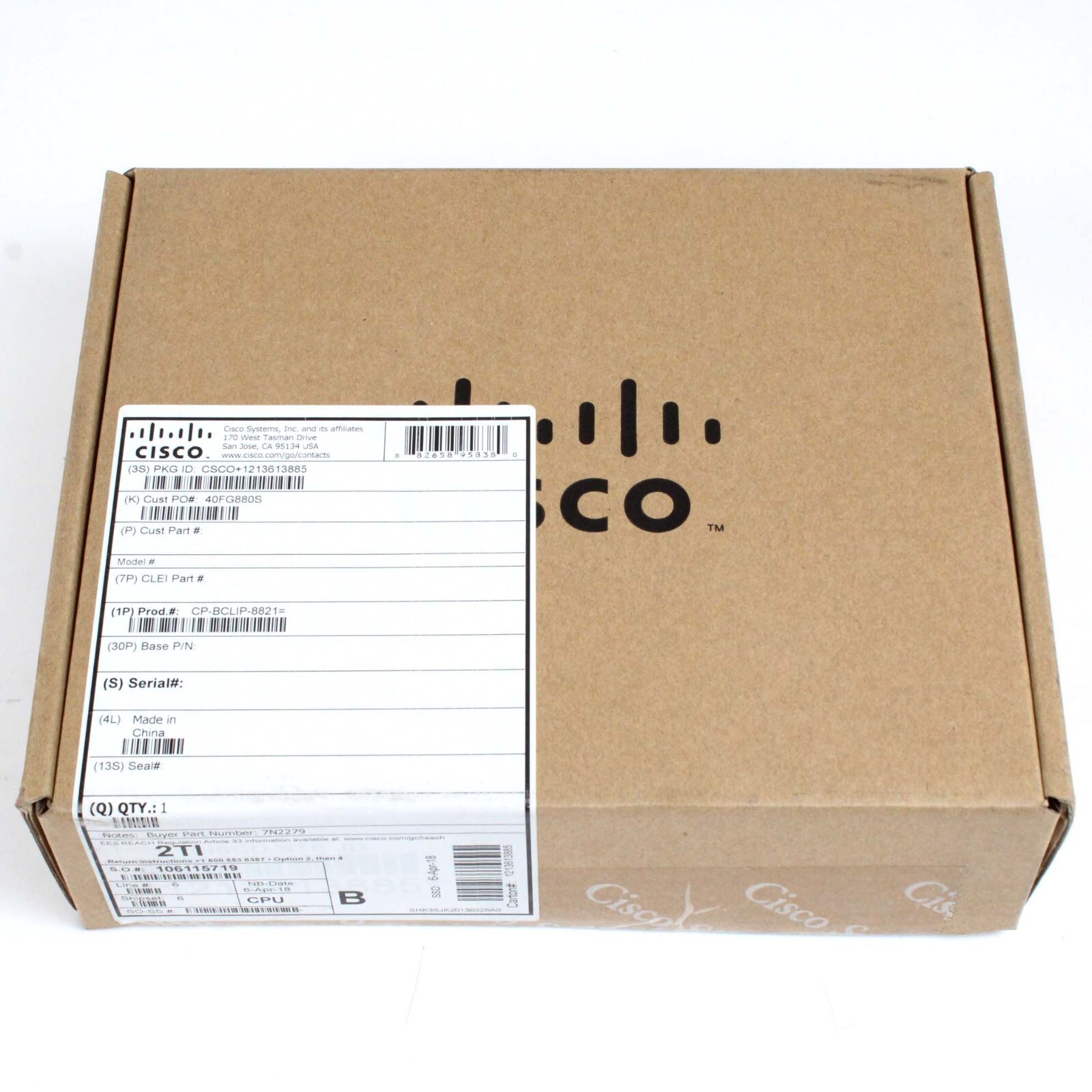 Cisco | CP-BCLIP-8821 | 8821 Belt Clip Sets | New