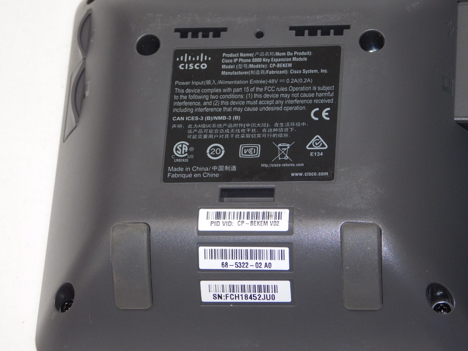 Cisco CP-8861 VoIP Business Color Display Desk UC Phone + CP-BEKEM Key Expansion