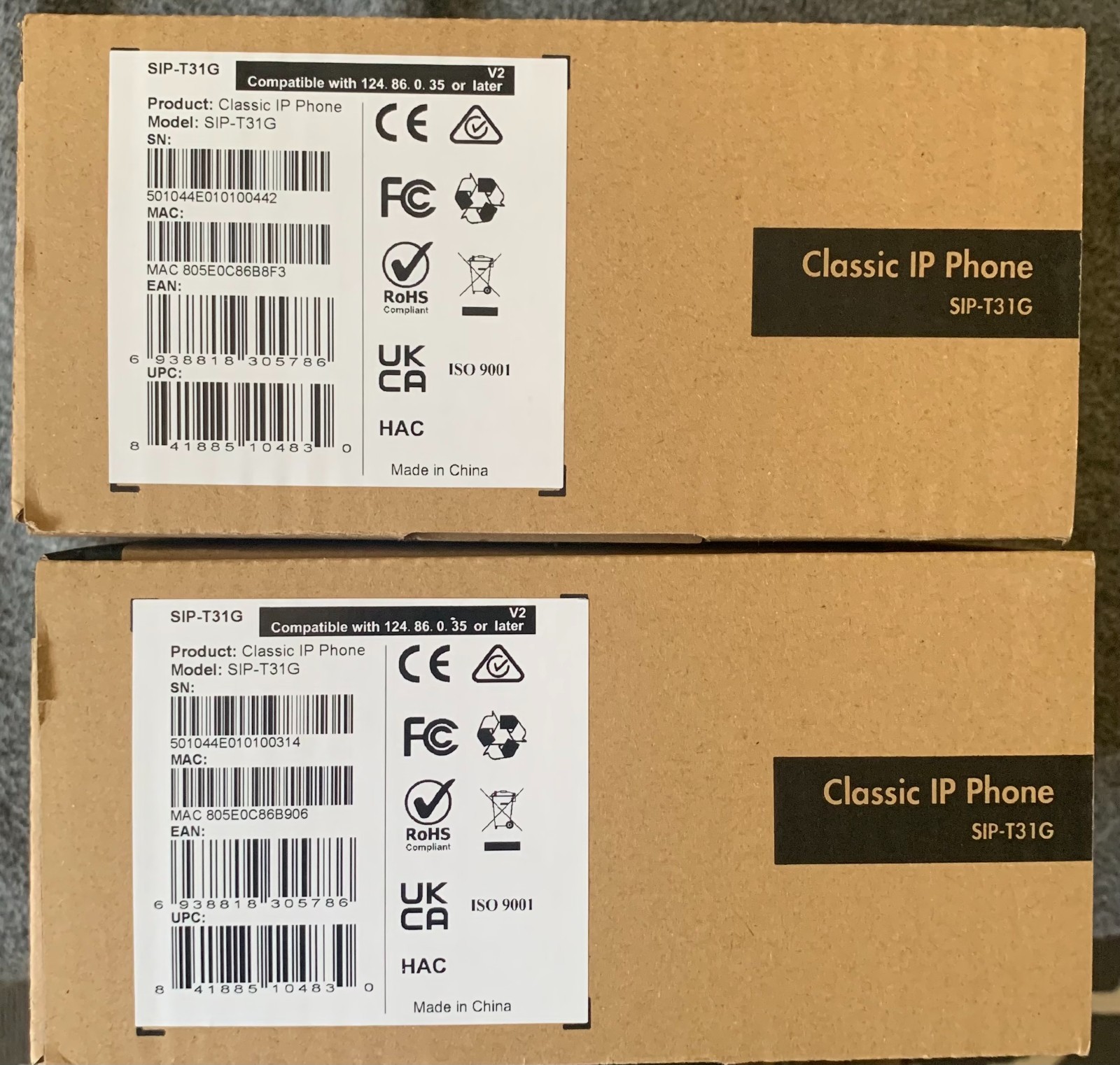 Yealink SIP-T31G 2-Line PoE VoIP Phone – Black