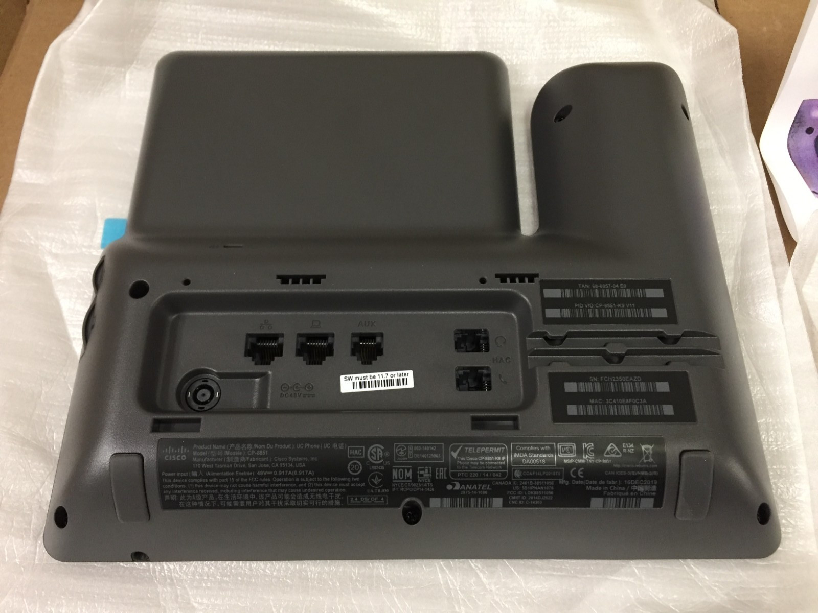 NEW Open Box Cisco IP Phone 8851 CP-8851-K9 – No Handset