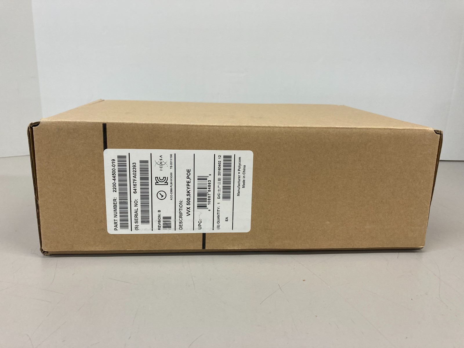 Polycom VVX500 Skype Business Media VoIP Phone 2200-44500-019 – Brand New