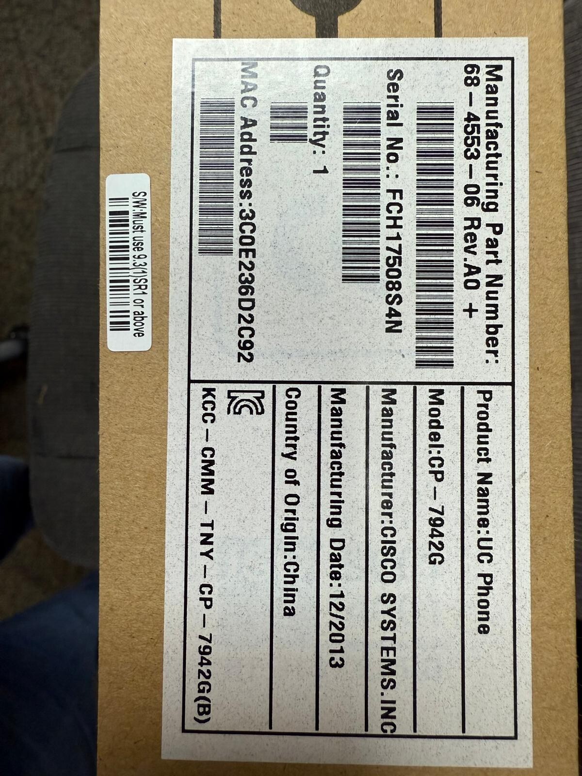 BNIB Cisco 7942G 7900 Series Unified IP Phones CP-7942G 7942