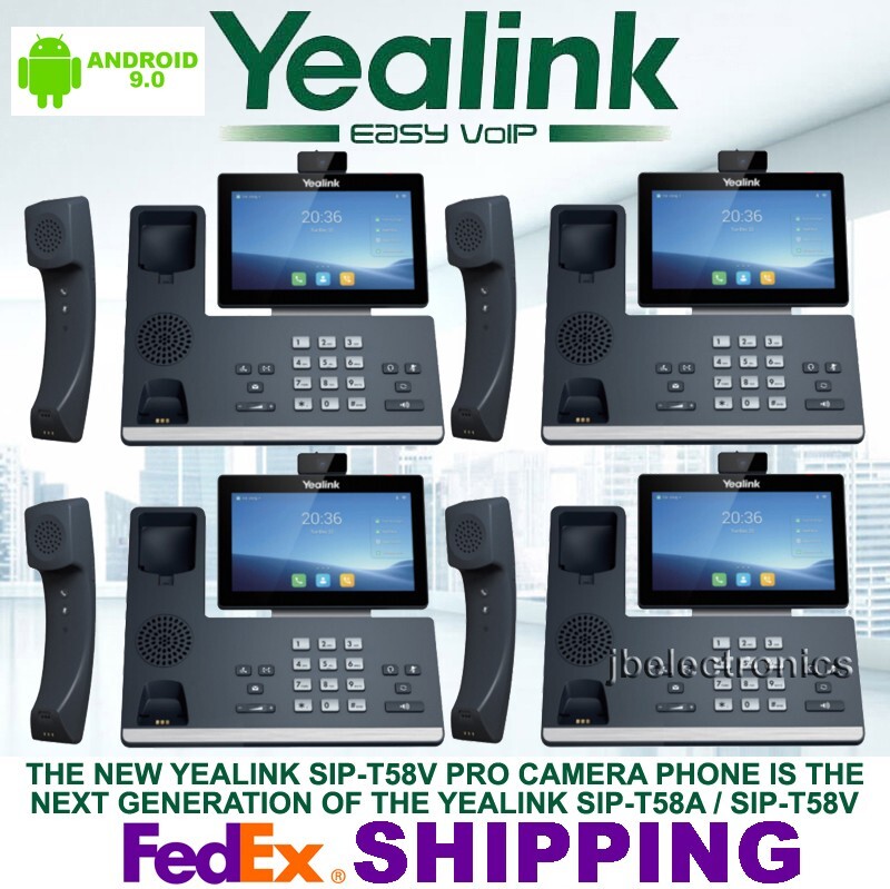 YEALINK SIP-T58W PRO CAMERA SIP IP PHONE WIFI BLUETOOTH ANDROID – 4 PHONES