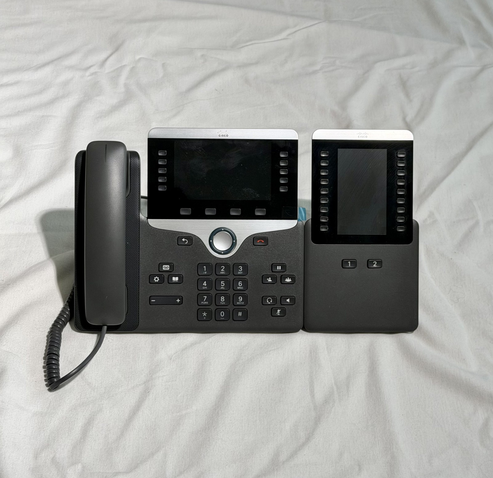 Lot of 10 Cisco CP-8861 5-Line VoIP Business Phone w/ Stand + Expansion Module