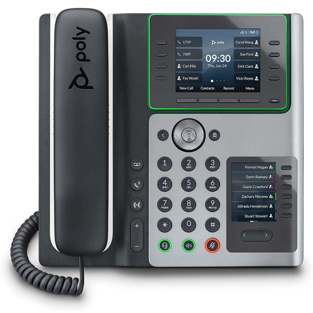 Poly Edge E450 IP Phone (2200-87030-025, 82M90AA) – New w/1-Year Warranty