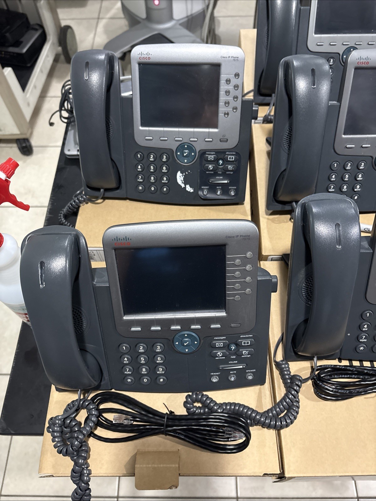 Lot of 17 CISCO CP-7975G VOIP IP Phone PoE w/ box