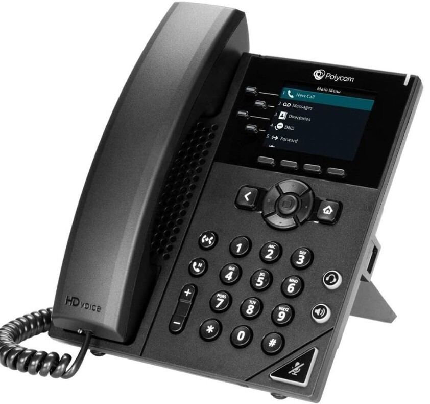 Poly VVX 250 IP Phone Corded Corded Desktop Wall Mountable Black 89B62AA