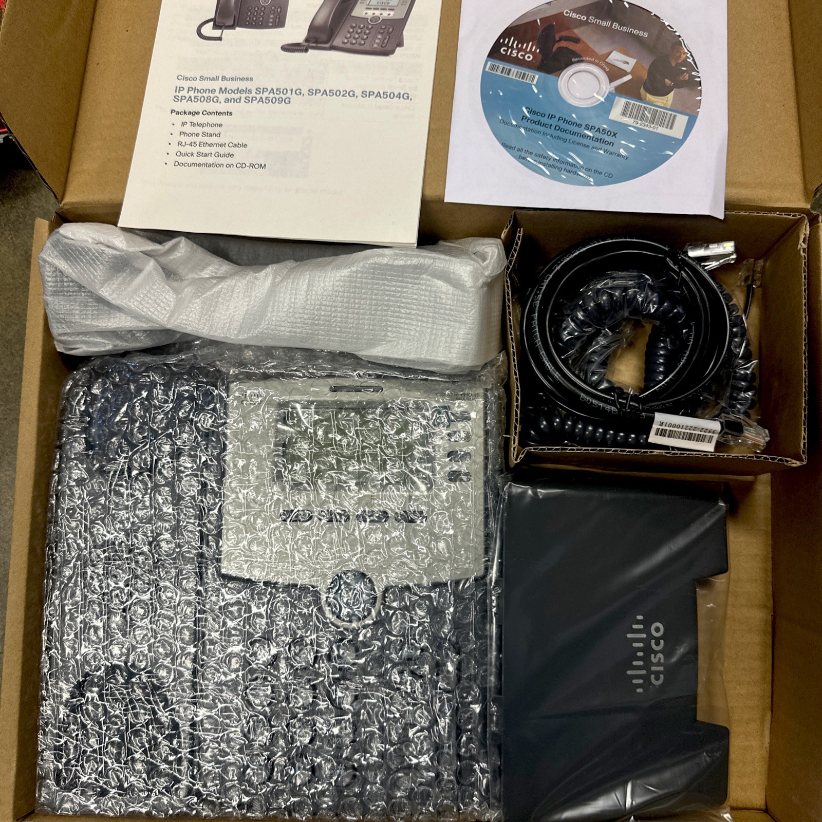 Six NewCisco SPA 504G IP Phone PoE 4-Line, 2-Port – (New in Open Box) Never used