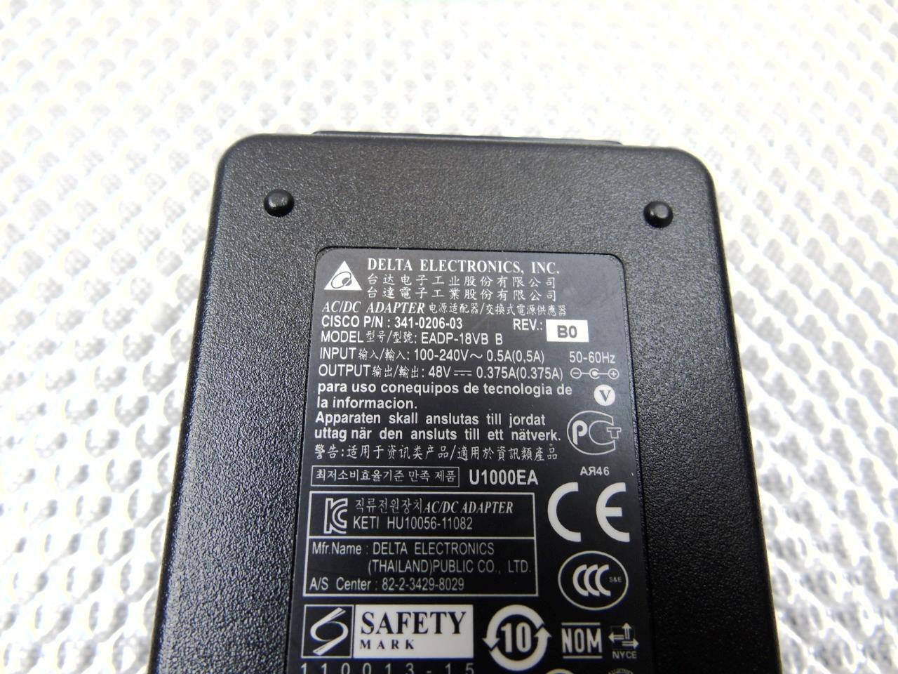 Cisco Delta Adapter VoIP Phone AC Power Supply – 341-0206-03