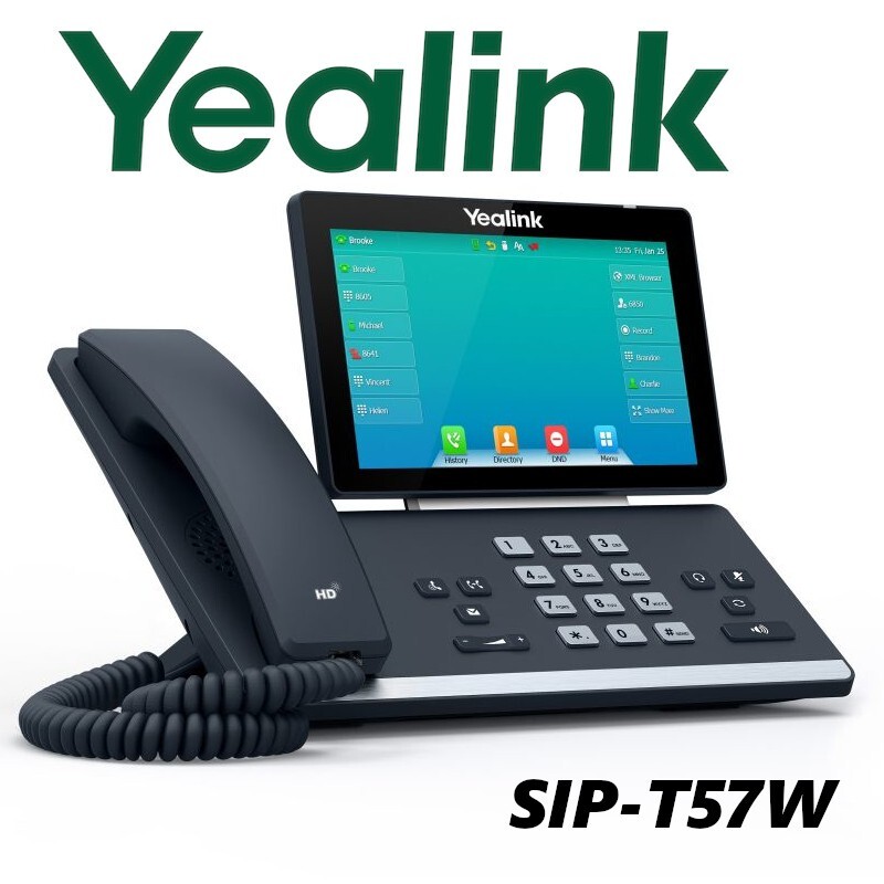 4 Pack Yealink SIP-T57W Premium IP Phone with Built-In Bluetooth & WIFI 16 SIP