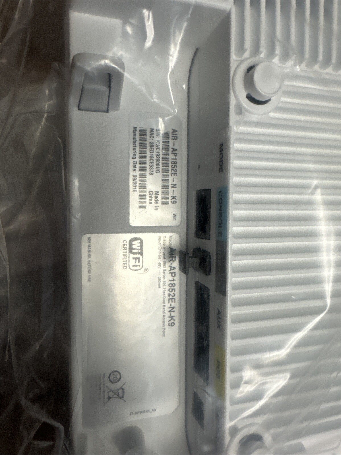Cisco AIR-AP1852E-N-K9 802.11ac External Antenna Access Point New Other