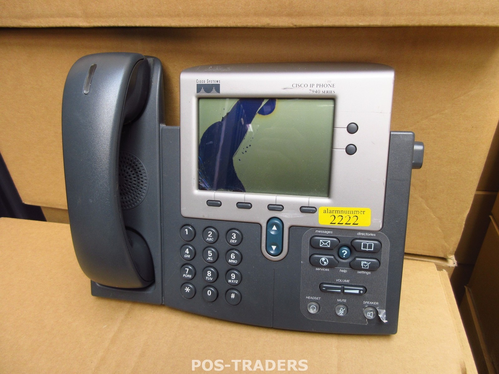 Cisco CP-7940G Unified IP PoE Phone 7940 Series Business SIP VoIP DAMAGED SCREEN