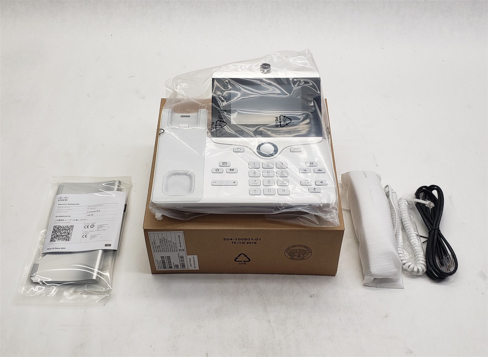 Cisco CP-8865-W-K9 IP VolP Office Video Phone Gigabit Telephone (white) NEW