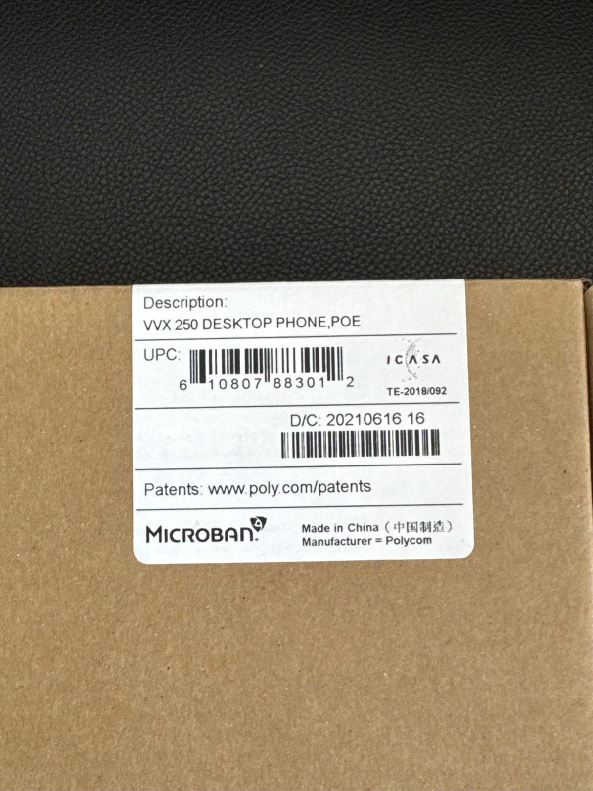Polycom VVX 250 Desktop Phone – NEW