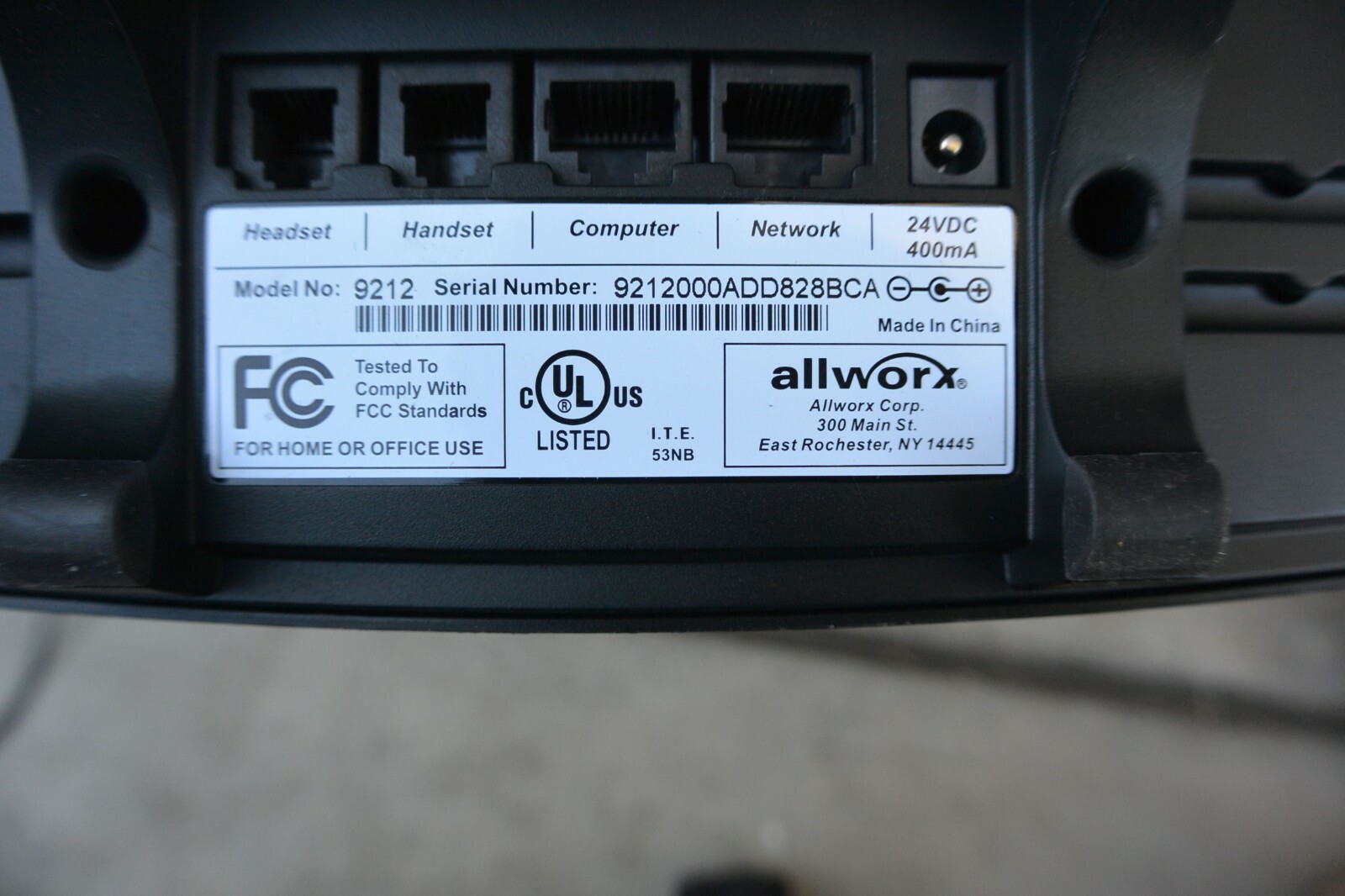 ALLWORX 9212 VOIP DISPLAY OFFICE PHONE WITH STAND