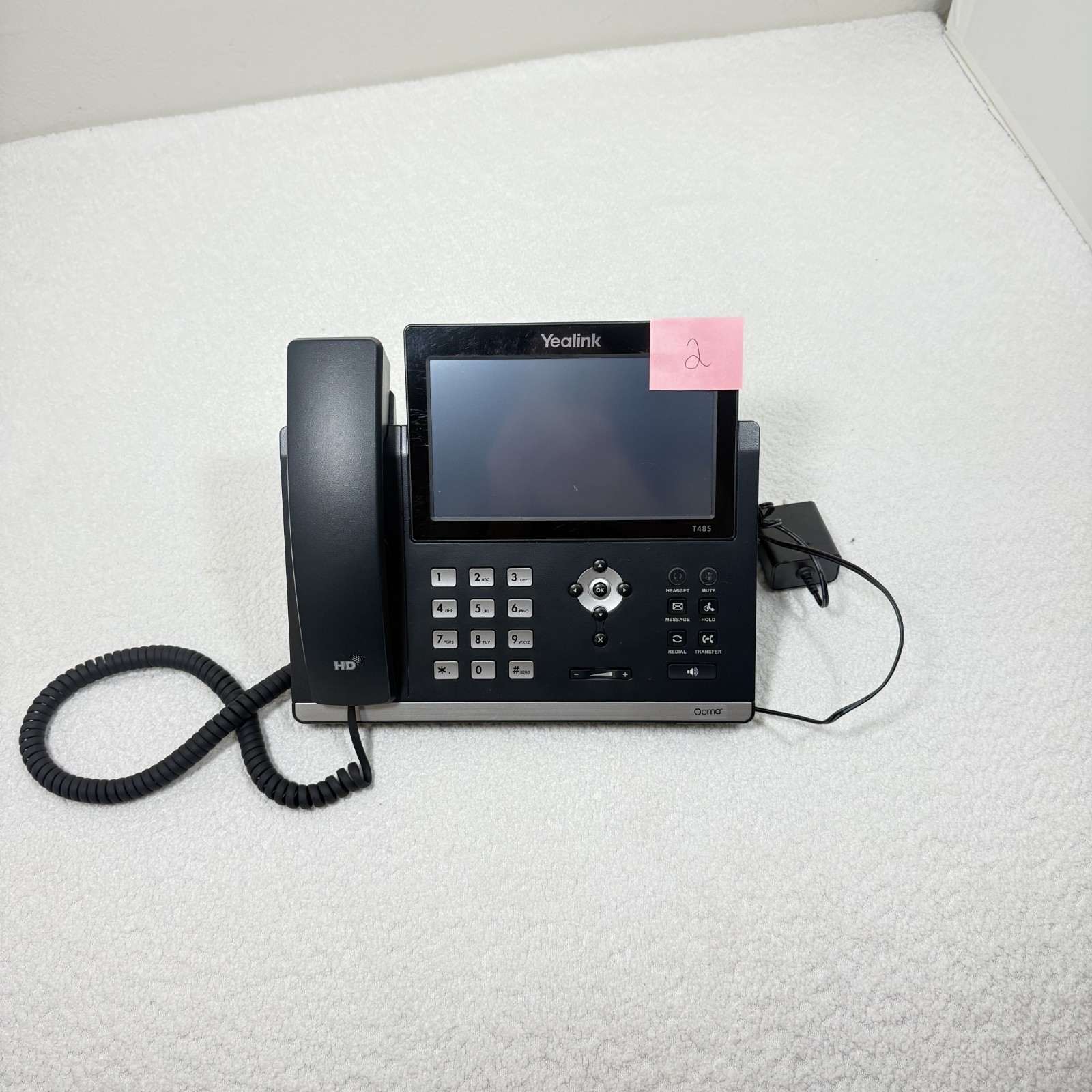 Lot of 3 Yealink T48S Gigabit IP Business Phones w/ Power Adapters Tested