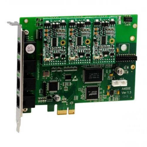 Openvox A400E30 4 Port Analog PCI-E card + 3 FXS + 0 FXO