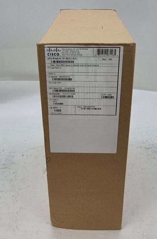Cisco CP-8832-K9 V04 IP Conference Phone – No Power Adapter