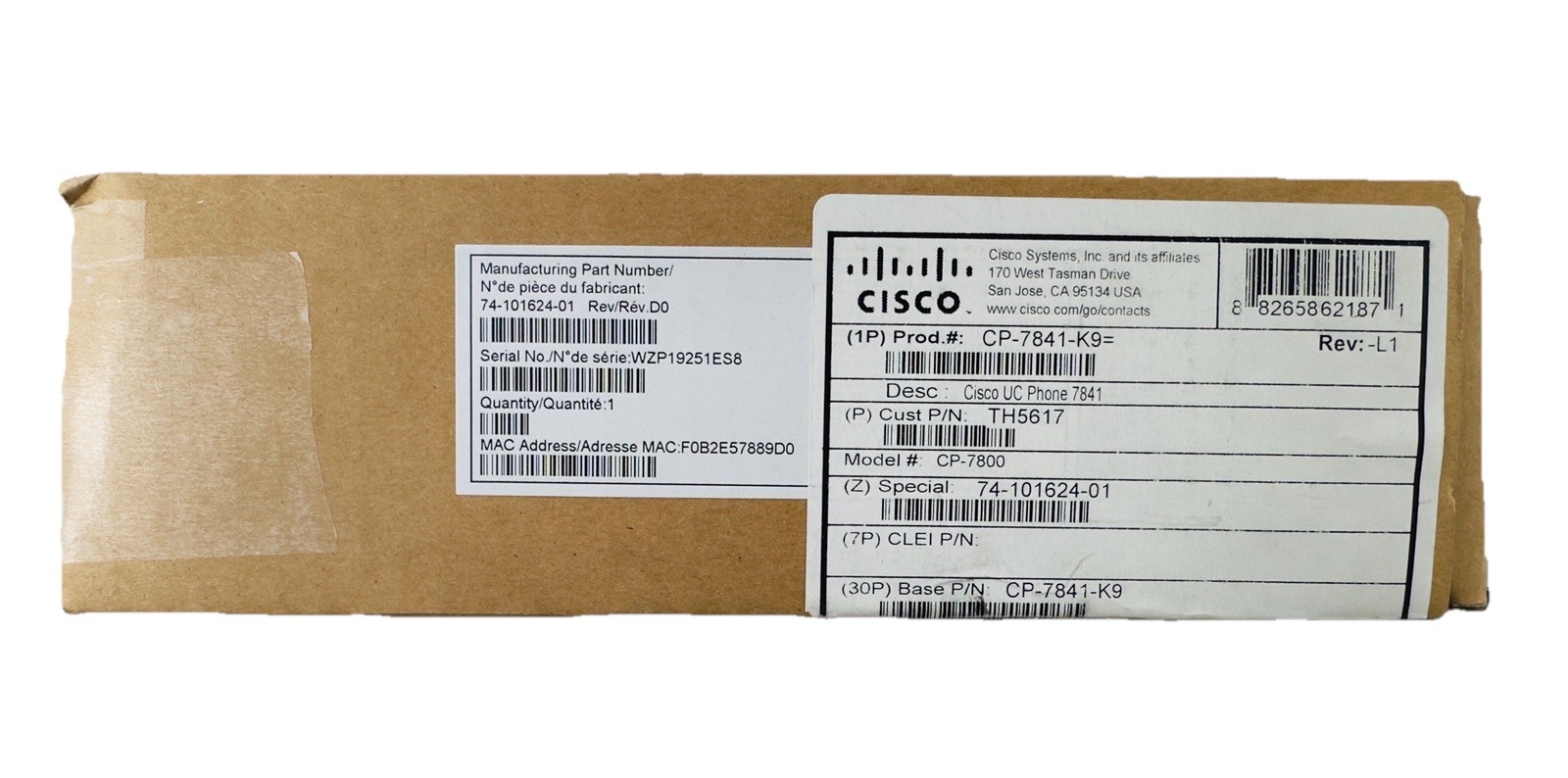Cisco CP-7841-K9= CP 7800 Series Voip Phone – New – Free Shipping
