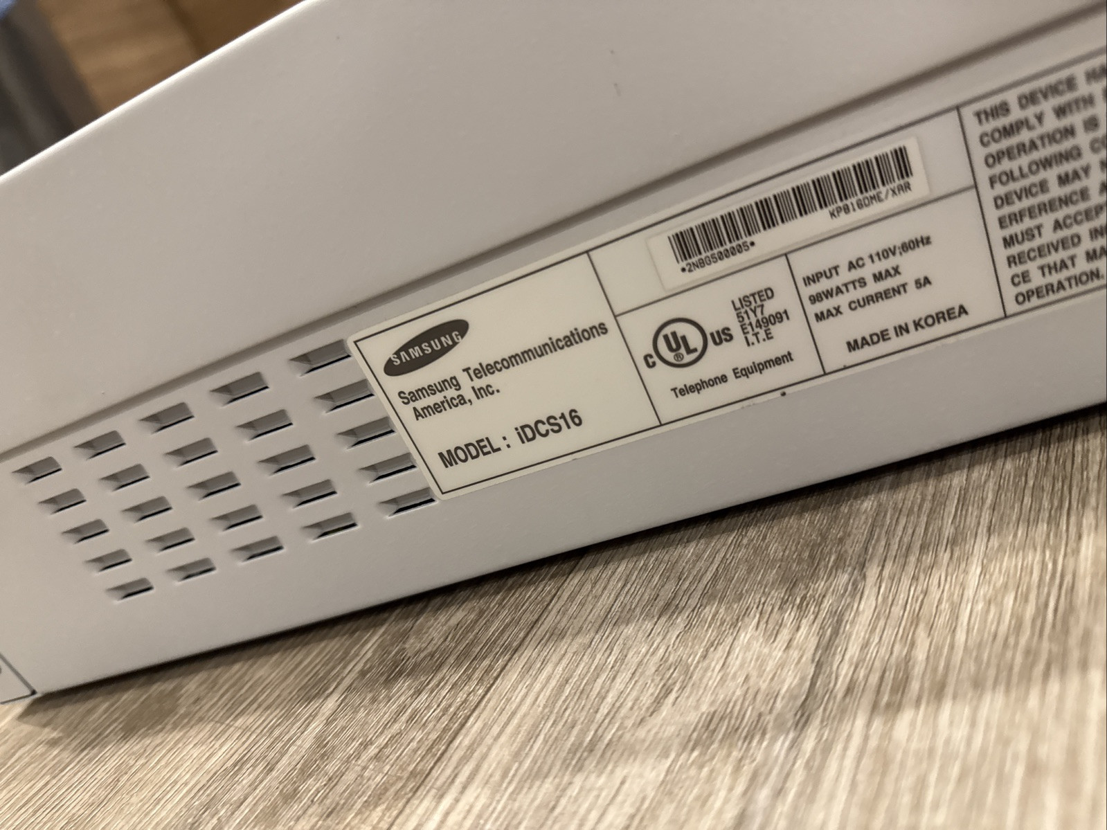 SAMSUNG iDCS 16 Service Unit KP816DME/XAR Telephone System Great Condition