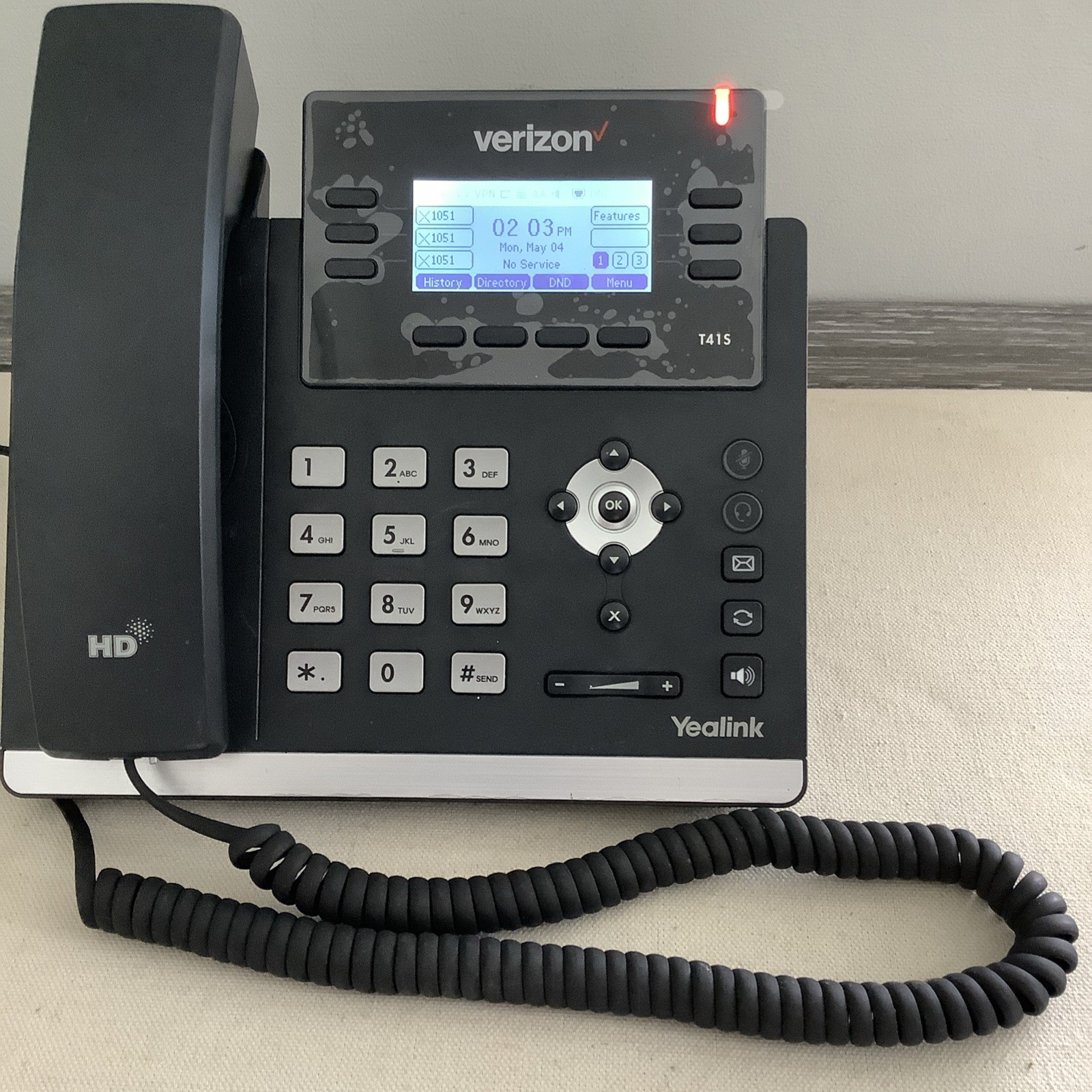 Yealink T41S VoIP 6 Line Phone Verizon Branded Factory Reset Performed READ!