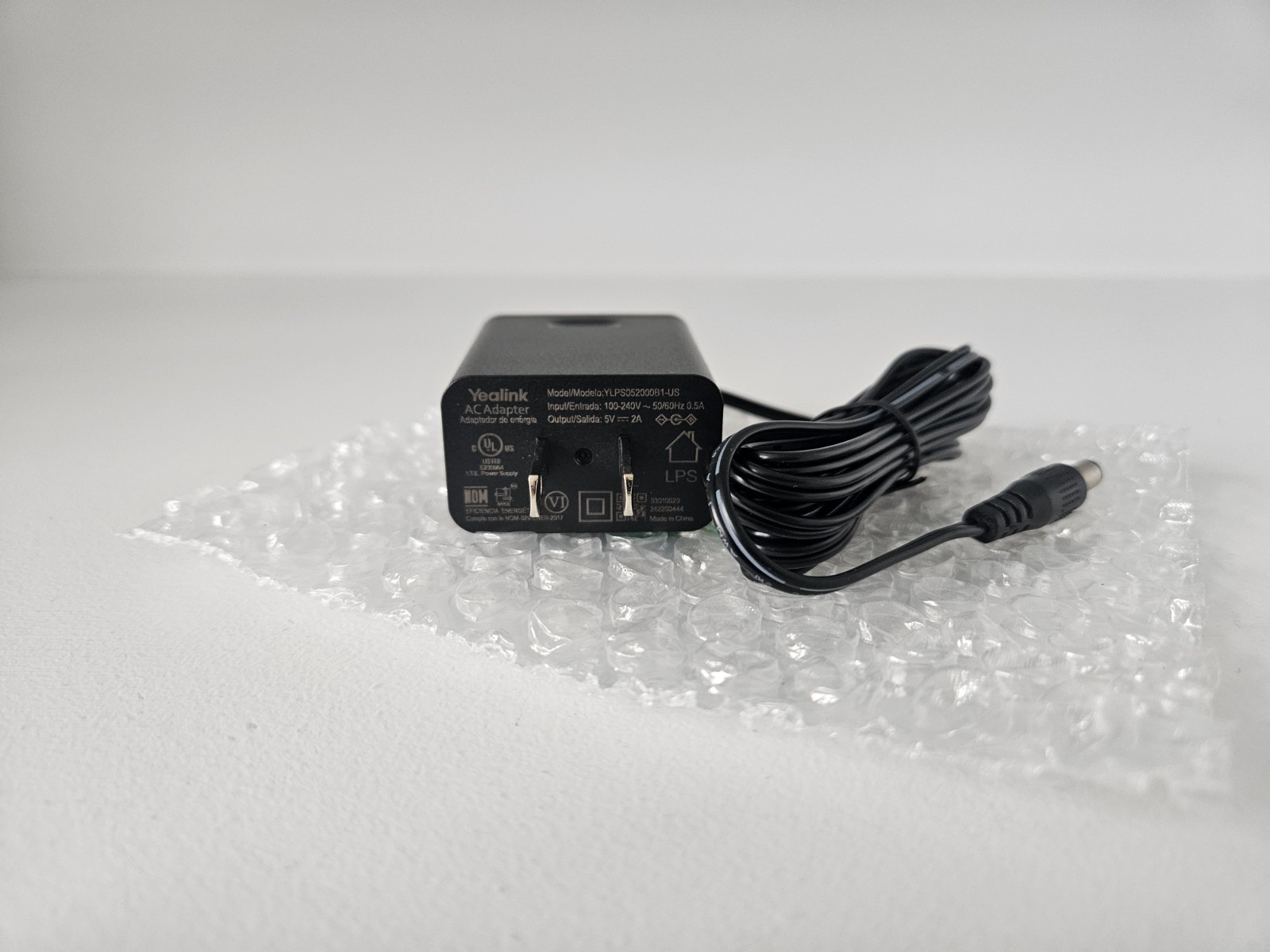 Yealink VoIP Phone Power Bundle 5V 2A Power Adapter YLPS052000B1-US + Data Cable