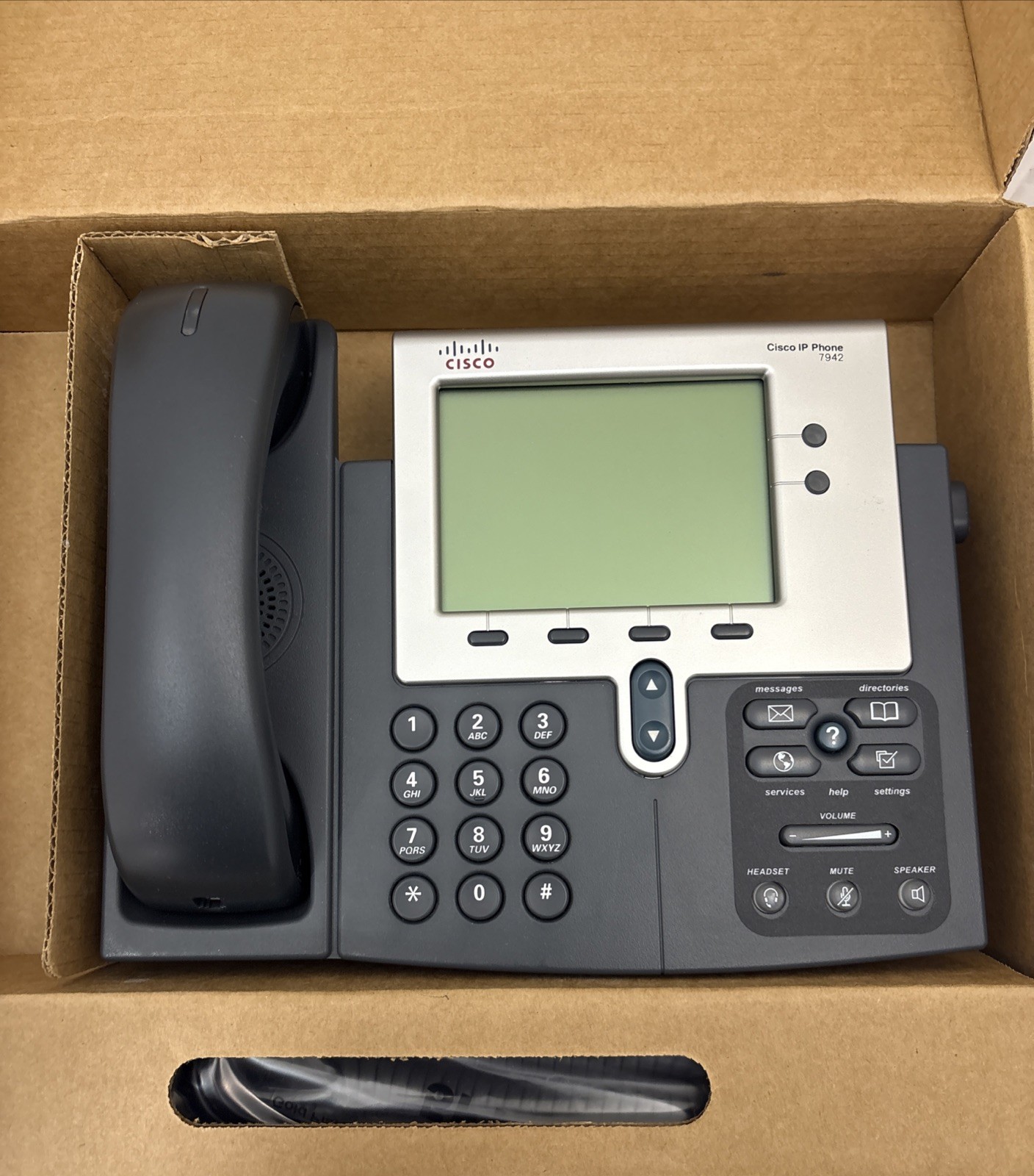 Cisco CP-7942G Unified IP VoIP Business Office Phone with Base and Handset