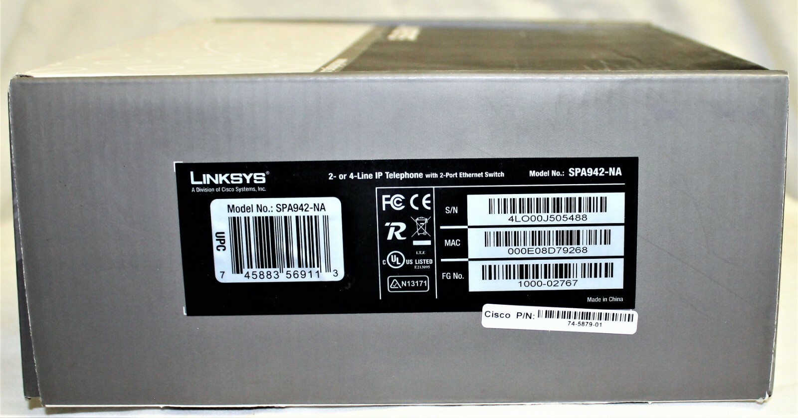 “NEW” Linksys SPA942-NA 4 Line IP Telephone with 2-Port Ethernet Switch