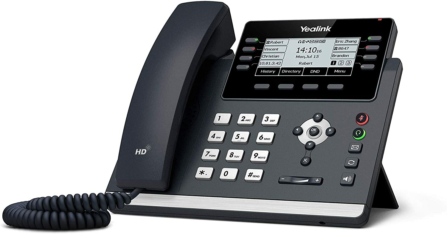 2 Yealink SIP-T43U Unified Firmware Enhanced SIP Phone T43U Gigabit VoIP 12 Line