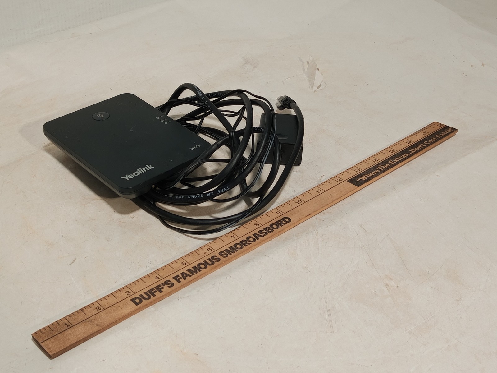 Yealink W60B DECT IP Base Station VoIP Phone System With AC Adapter CAT6 Cable