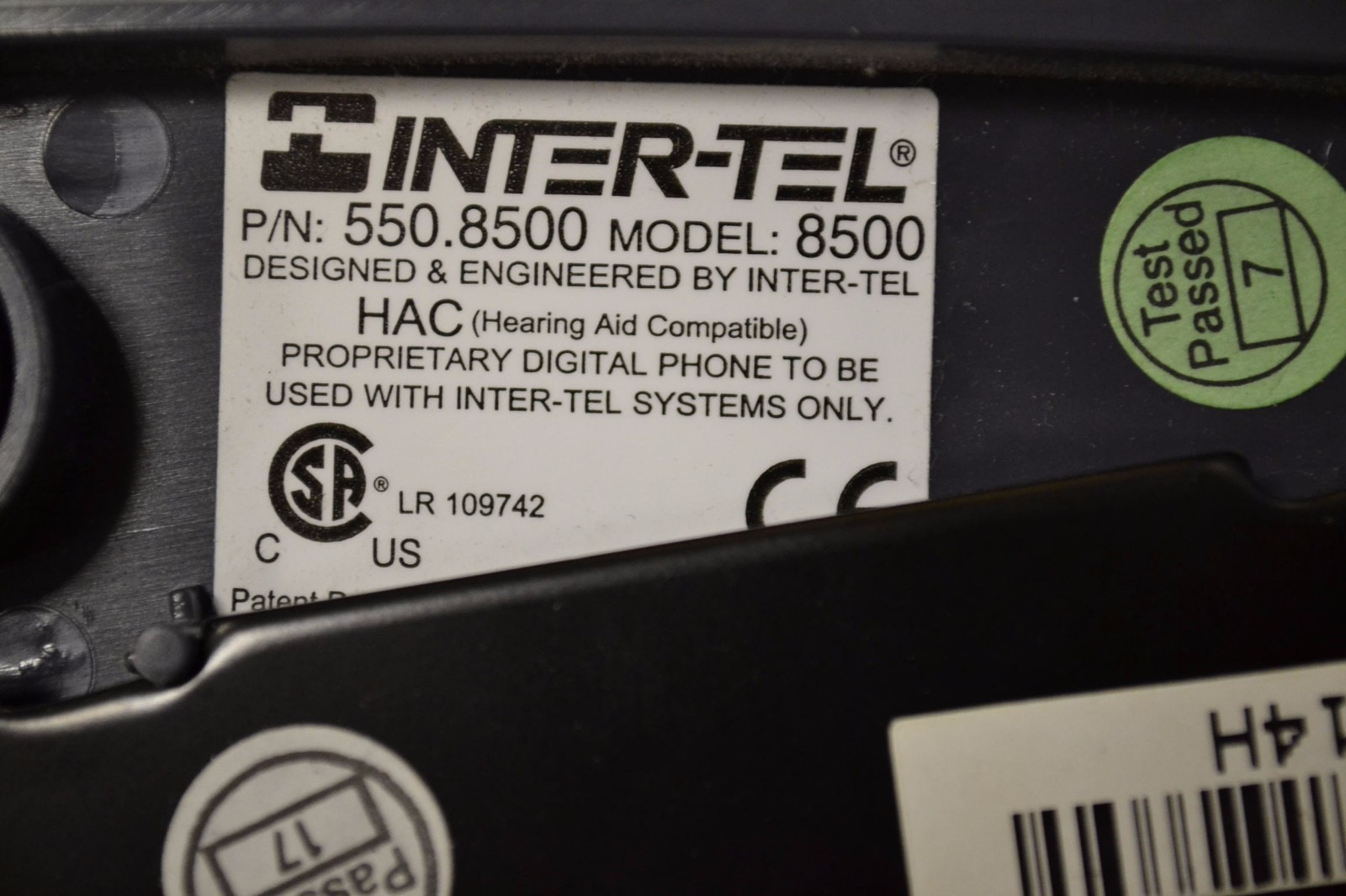 Inter-Tel 550.8500 Axxess Digital Phone A-Stock Refurbished: Corded