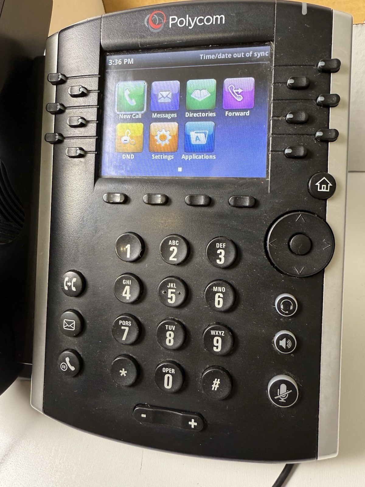 Polycom VVX 400 VoIP Phone w/ Handset PSU & Ethernet Cable