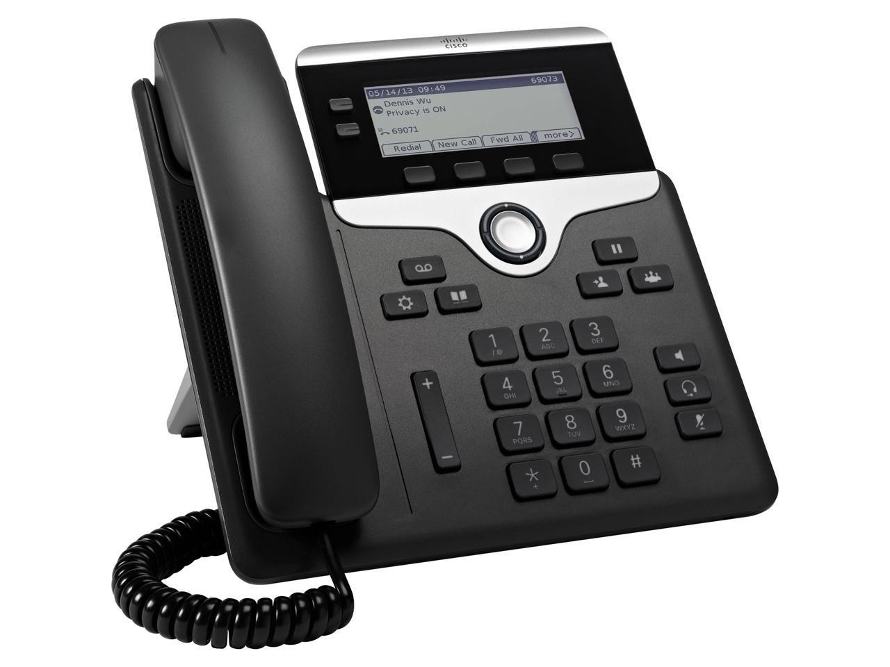 Cisco 7821 Corded IP Phone – Wall Mountable – Charcoal CP-7821-K9=