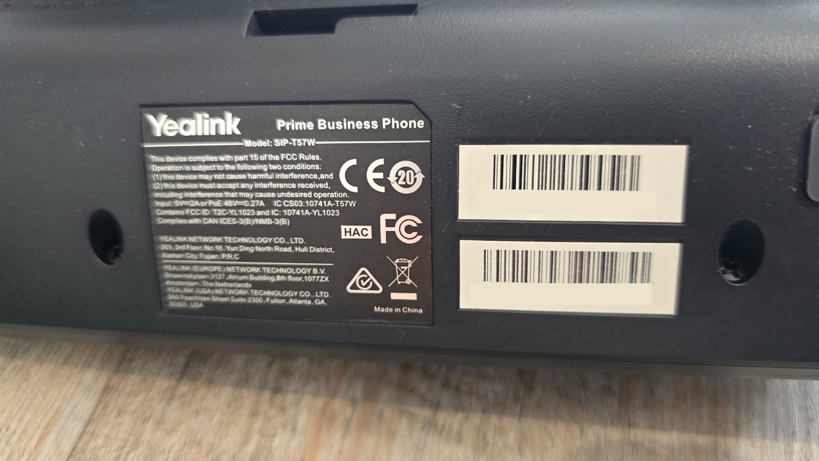 2 x Yealink SIP-T57W Prime Business Phone