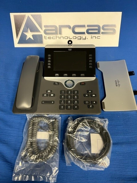 Cisco CP-8845-K9 IP Phone – Tested – Cleaned – New Cords – Very Nice