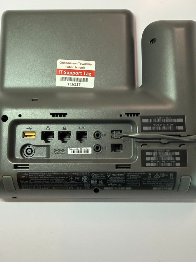 Lot of 10 Cisco CP-8861 5-Line VoIP Business Phone w/ Stand + Expansion Module