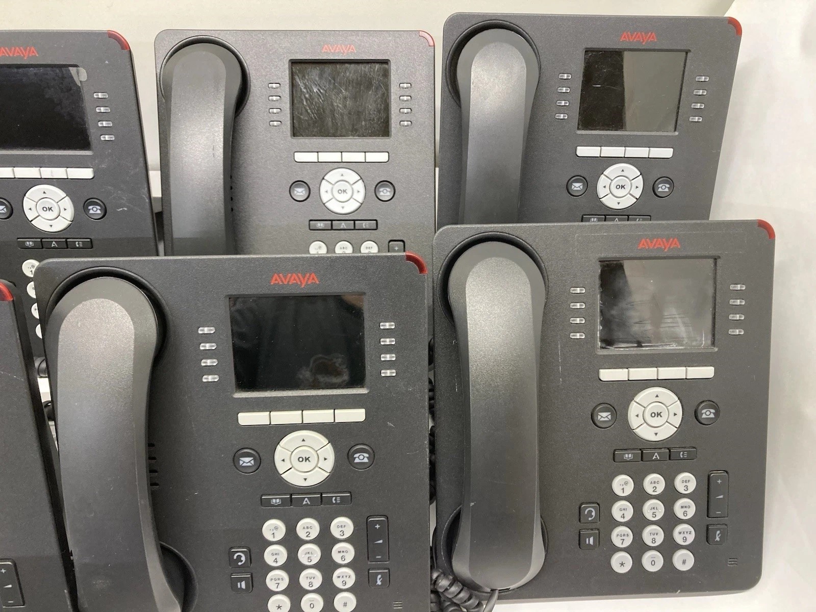 Lot of 12 Avaya 9611G Display Business Office IP Phone Base No Stands