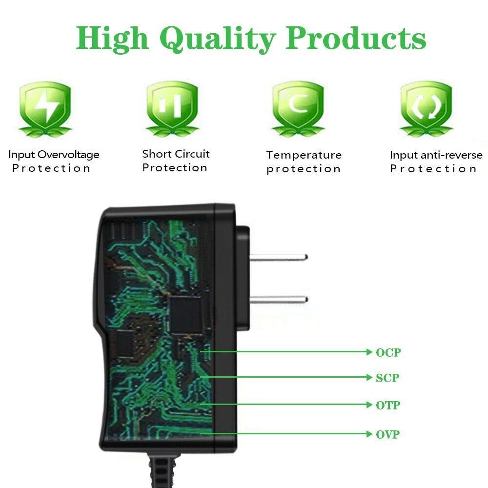 Yealink AC Adapter Power Supply for 5V VOIP Phones – Compatible with Black