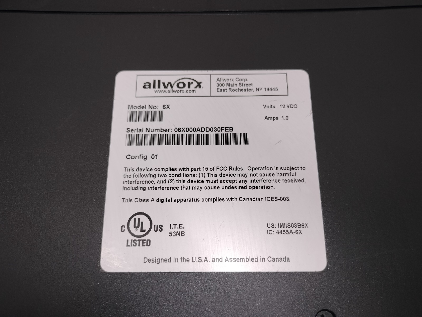 LOT OF 2 – Allworx 6X VoIP Phone System Network Server