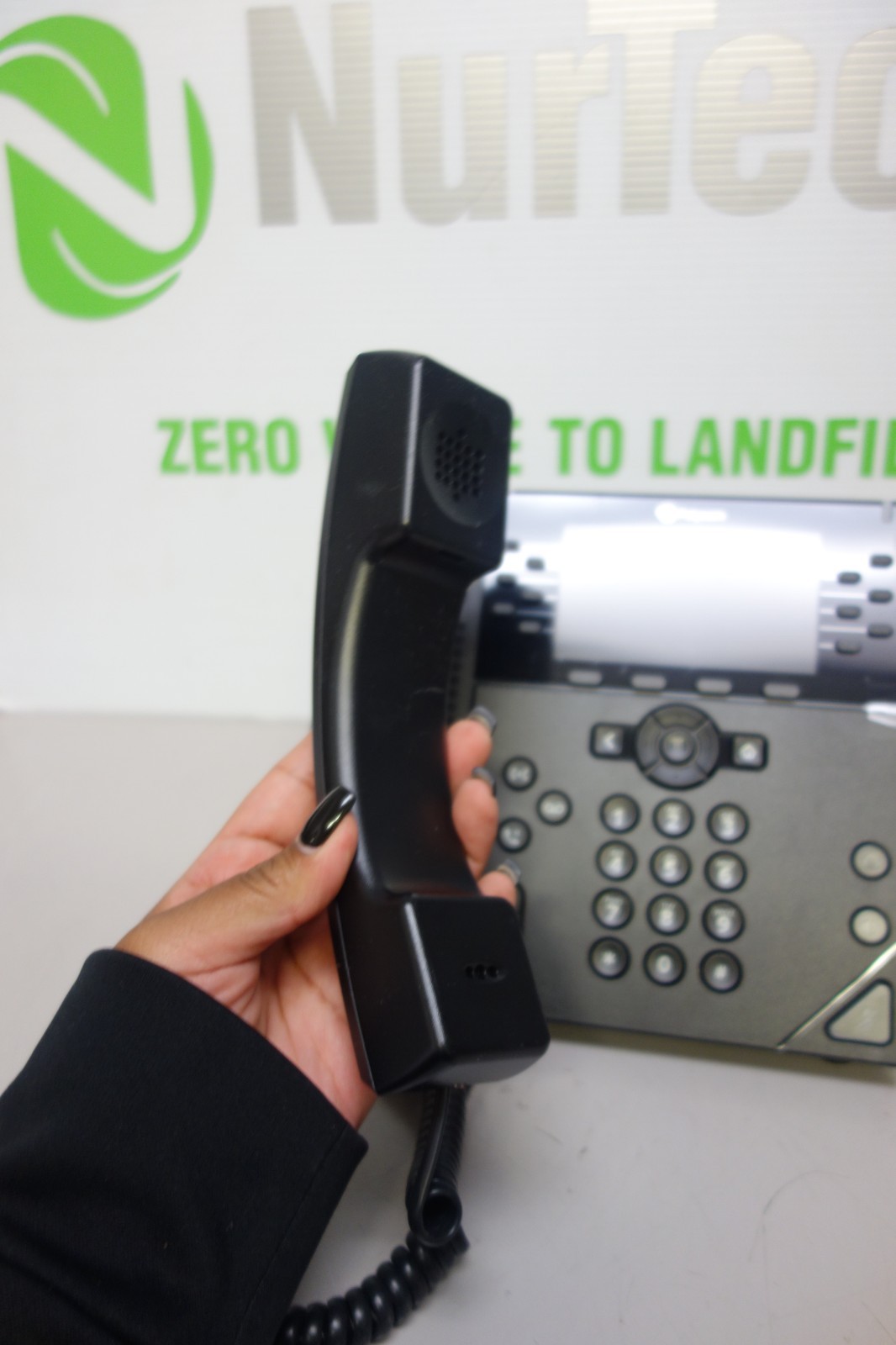 LOT 5 Polycom 2200-48840-001 VVX 450 Corded Telephone w/ Handset + Stand + Cable