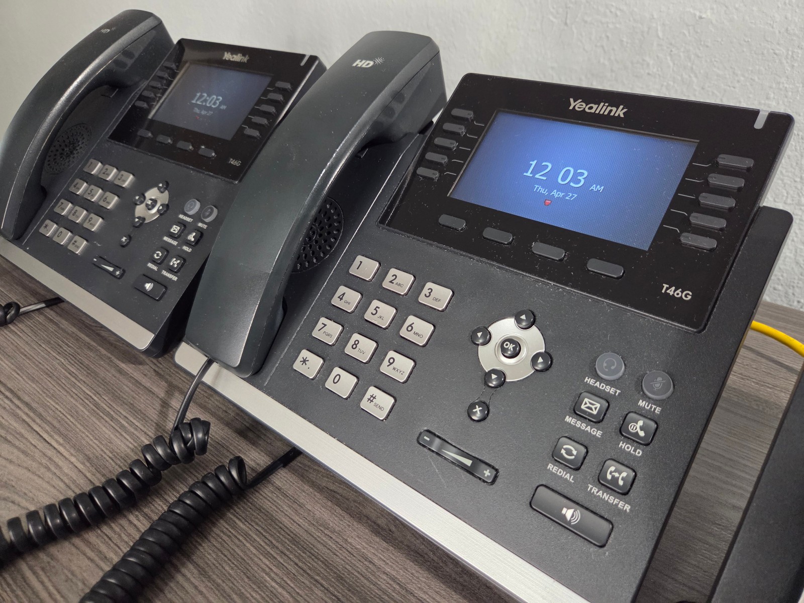 Yealink SIP-T46G VoIP Phone Lot of 3 – LOCKED / AS IS / For Parts Only PoE
