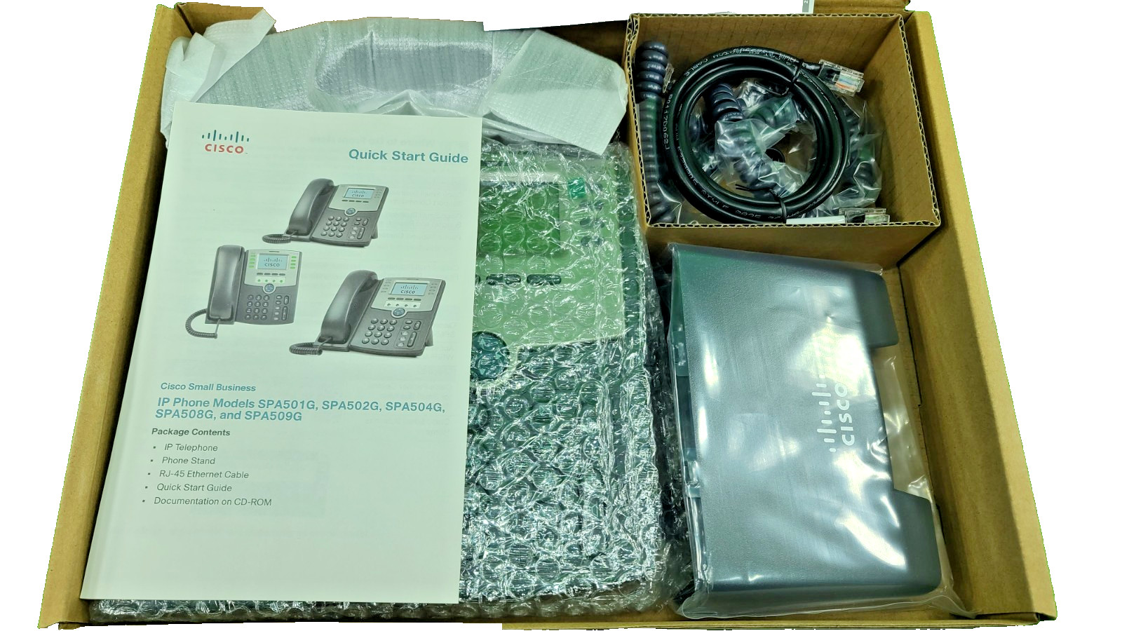 Cisco SPA 504G VoIP IP Phone PoE 4-Line, 2-Port – (Brand New in Box)