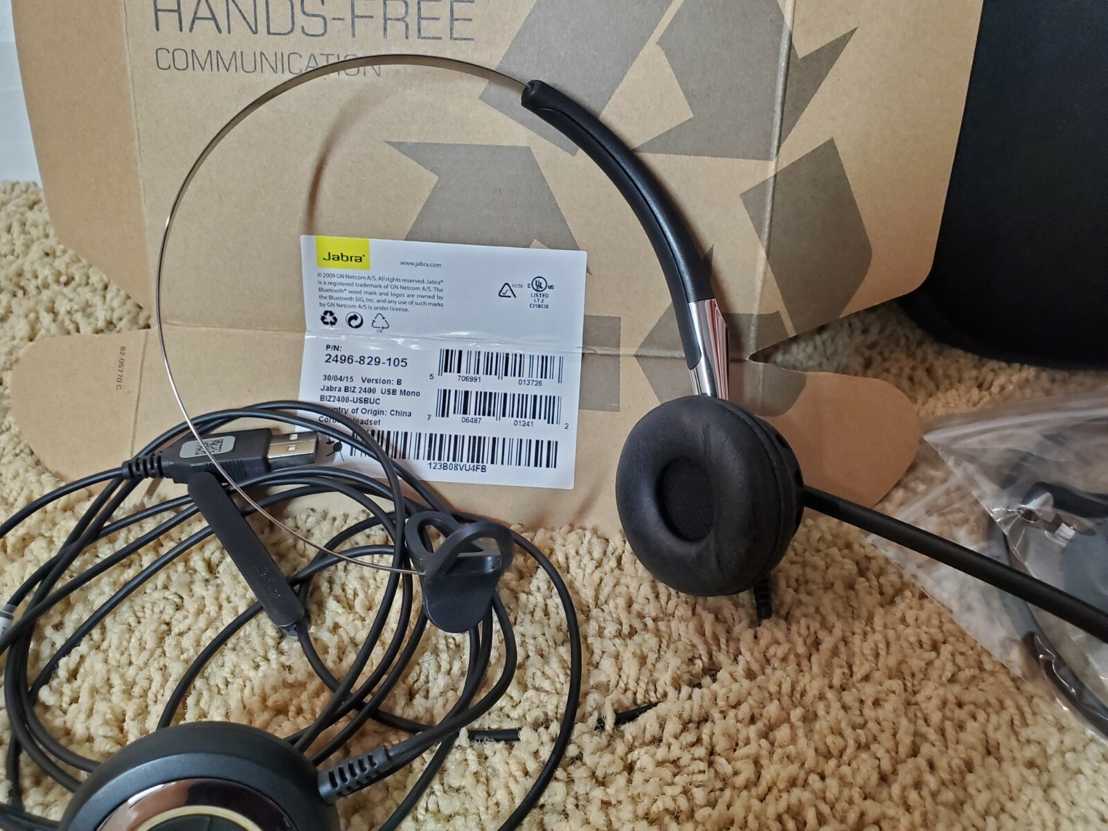 NEW Jabra BIZ 2400 Mono Headband 2496-829-105
