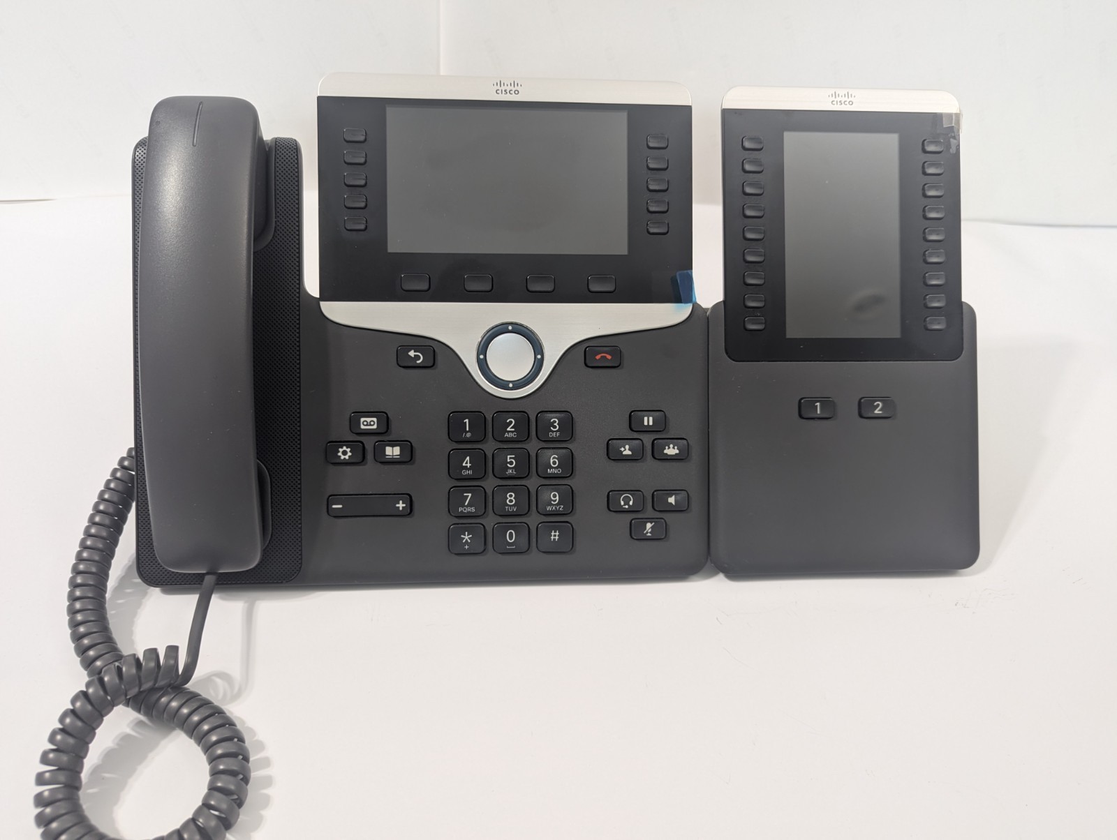 Cisco CP-8861-K9 v07 VoIP Business Color Desk Phone + CP-BEKEM Key Expansion