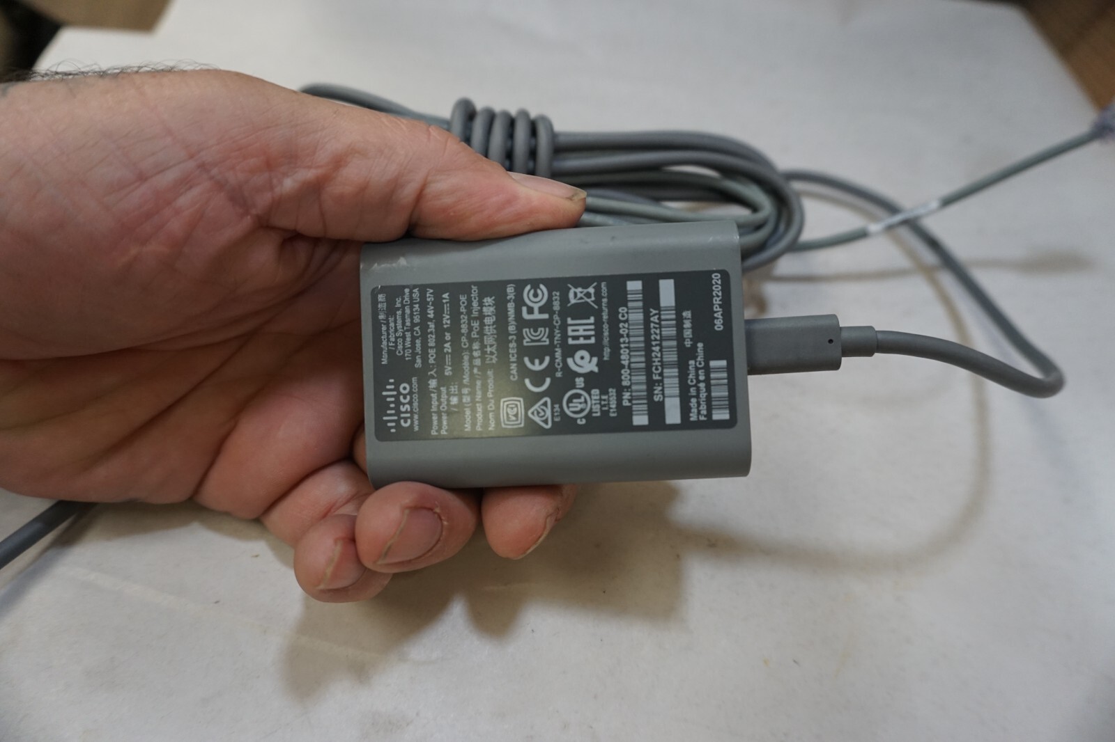 Cisco CP-8832-POE USB-C Power Injector For 8832 IP Conference Phone